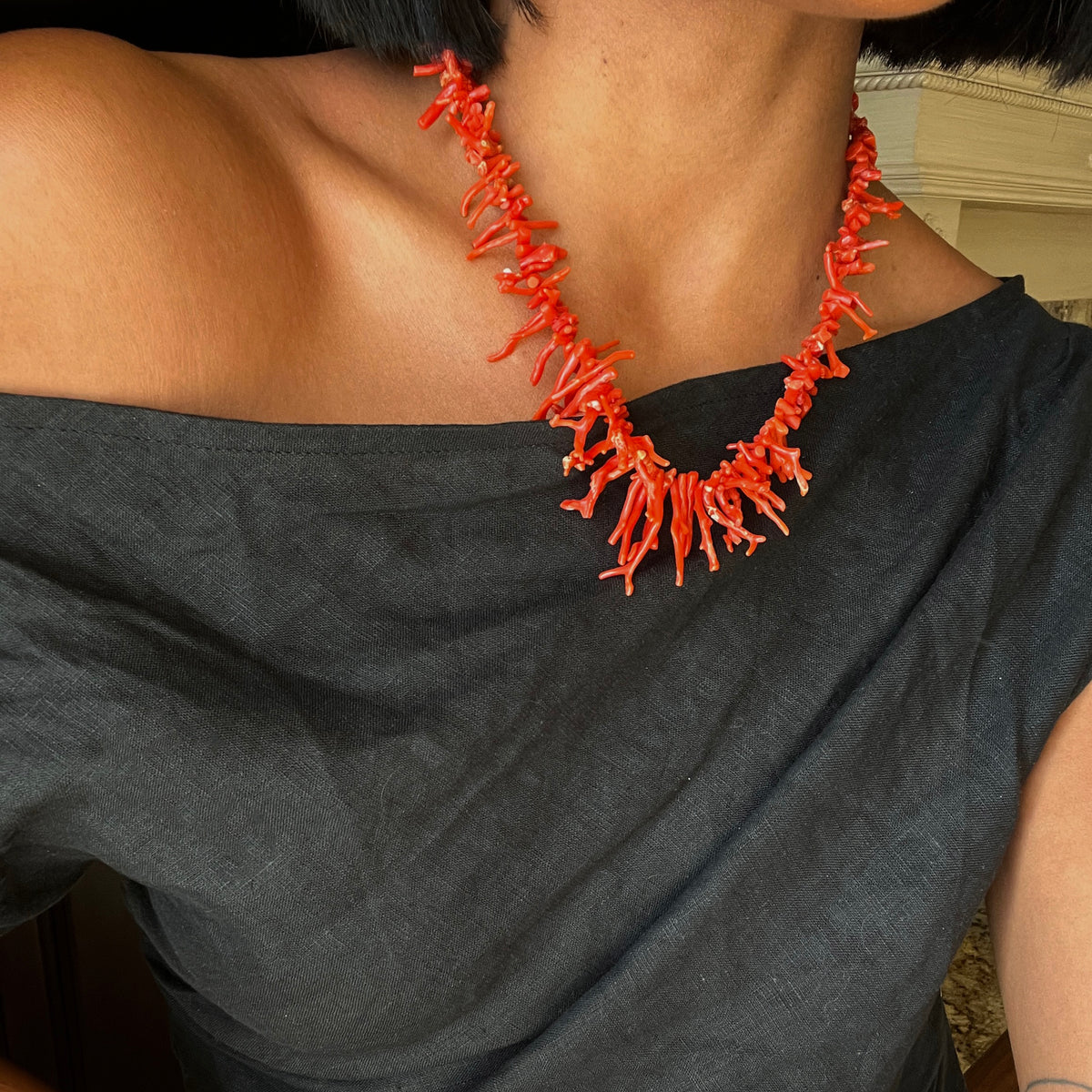 Italian Red Coral Necklace
