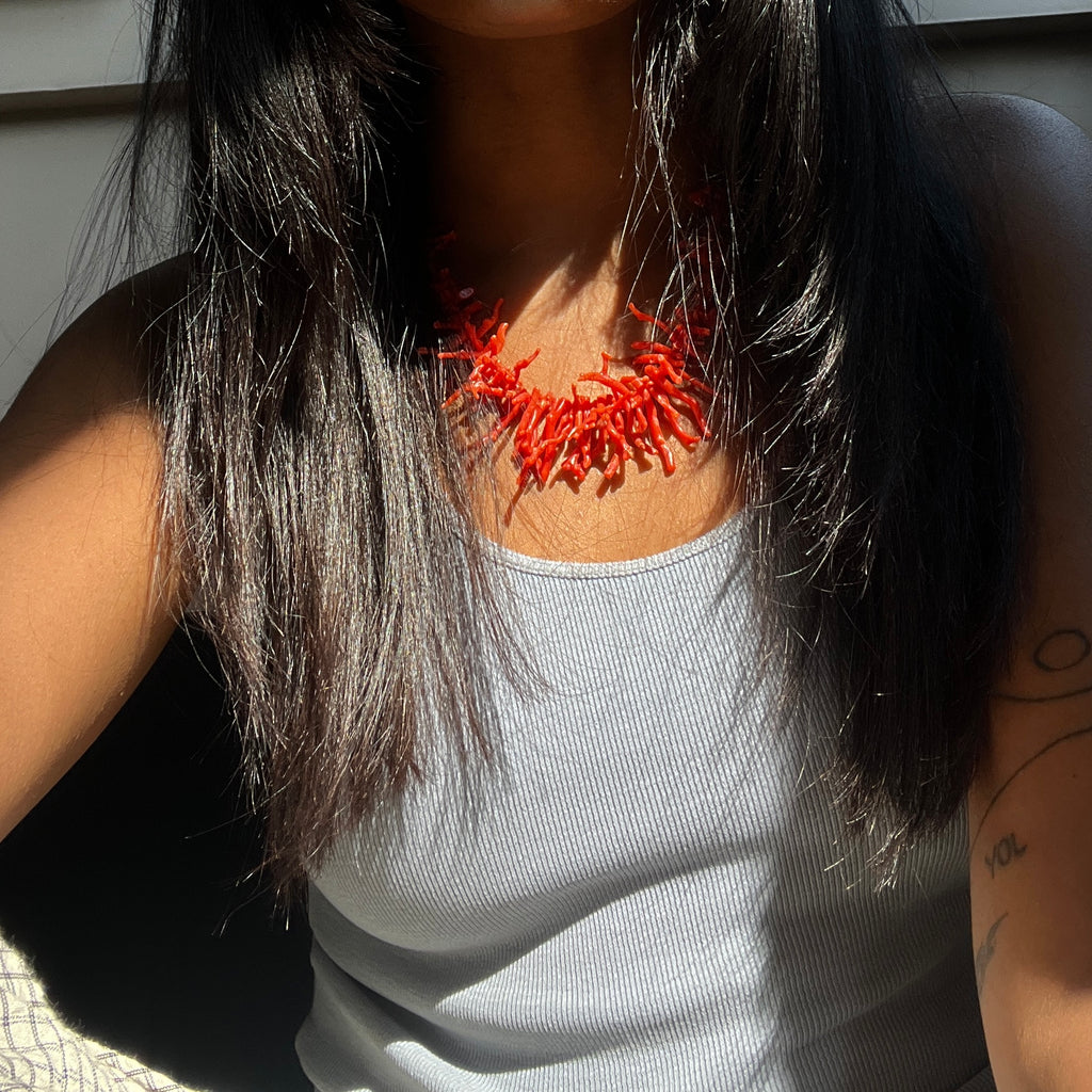 Italian Red Coral Necklace