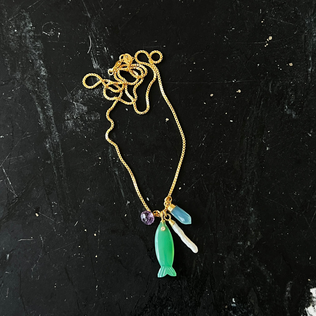 Maren Fish Green Onyx
