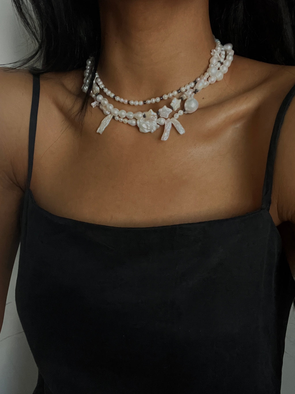 Emmaus - Black Diamond + Freshwater Pearl