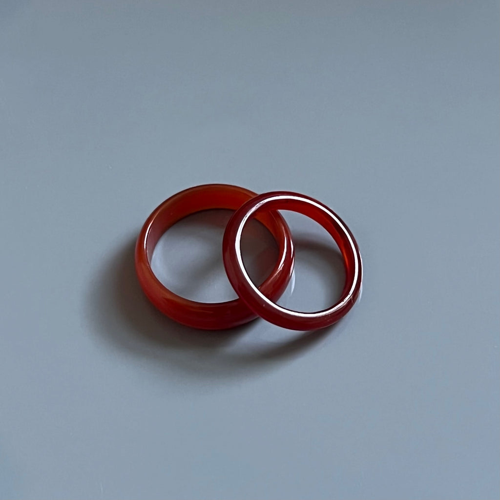 STONE RING: Carnelian (Thick)