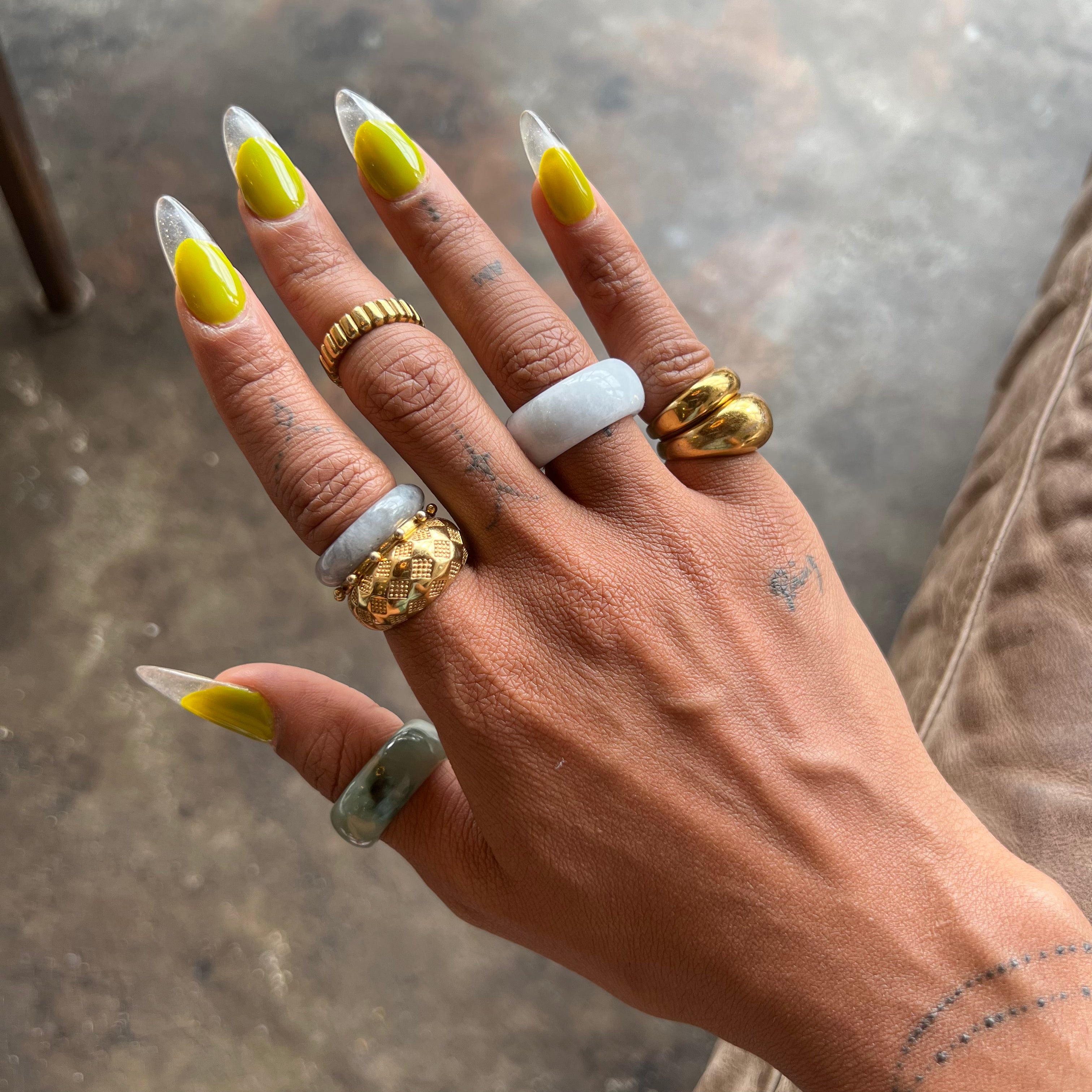 Jade Barrel Ring
