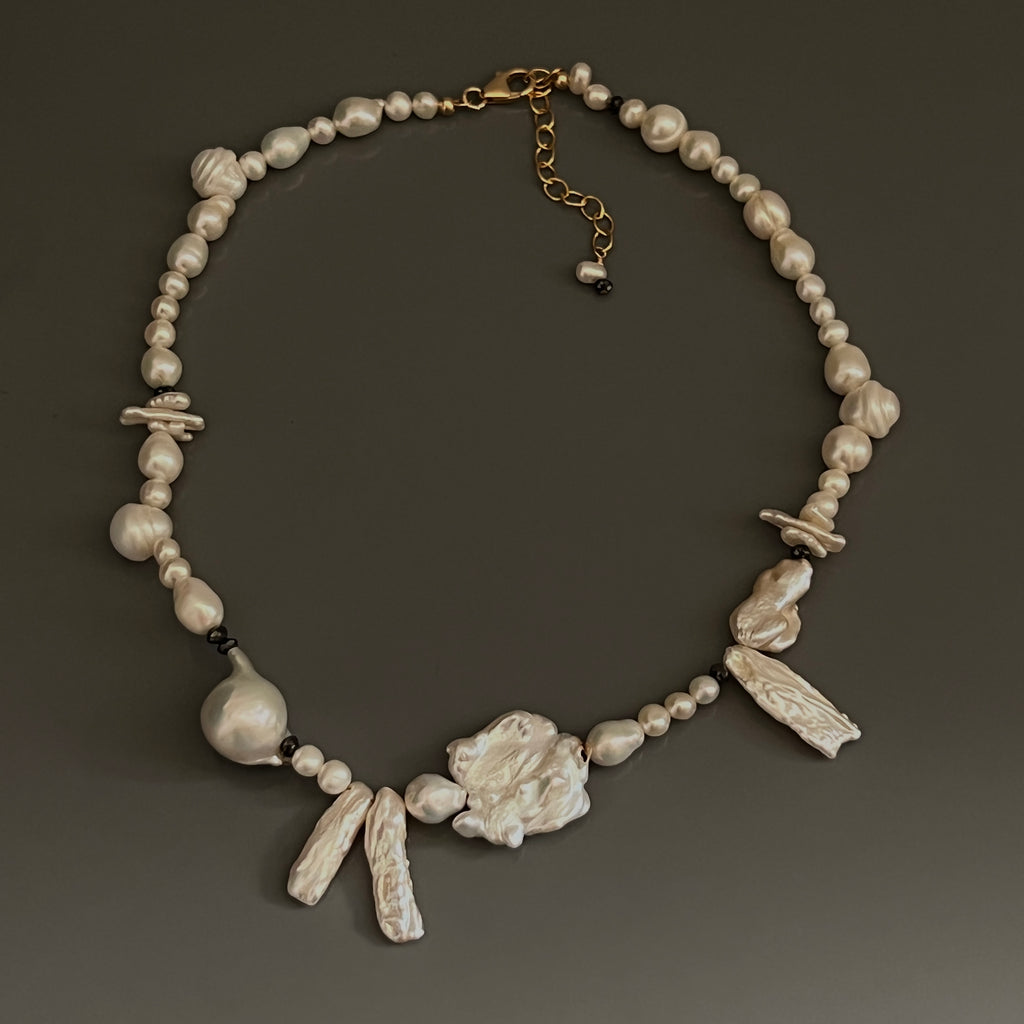 Emmaus - Black Diamond + Freshwater Pearl