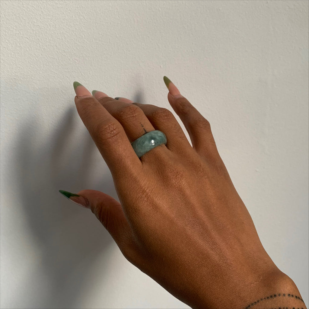 Jade Barrel Ring