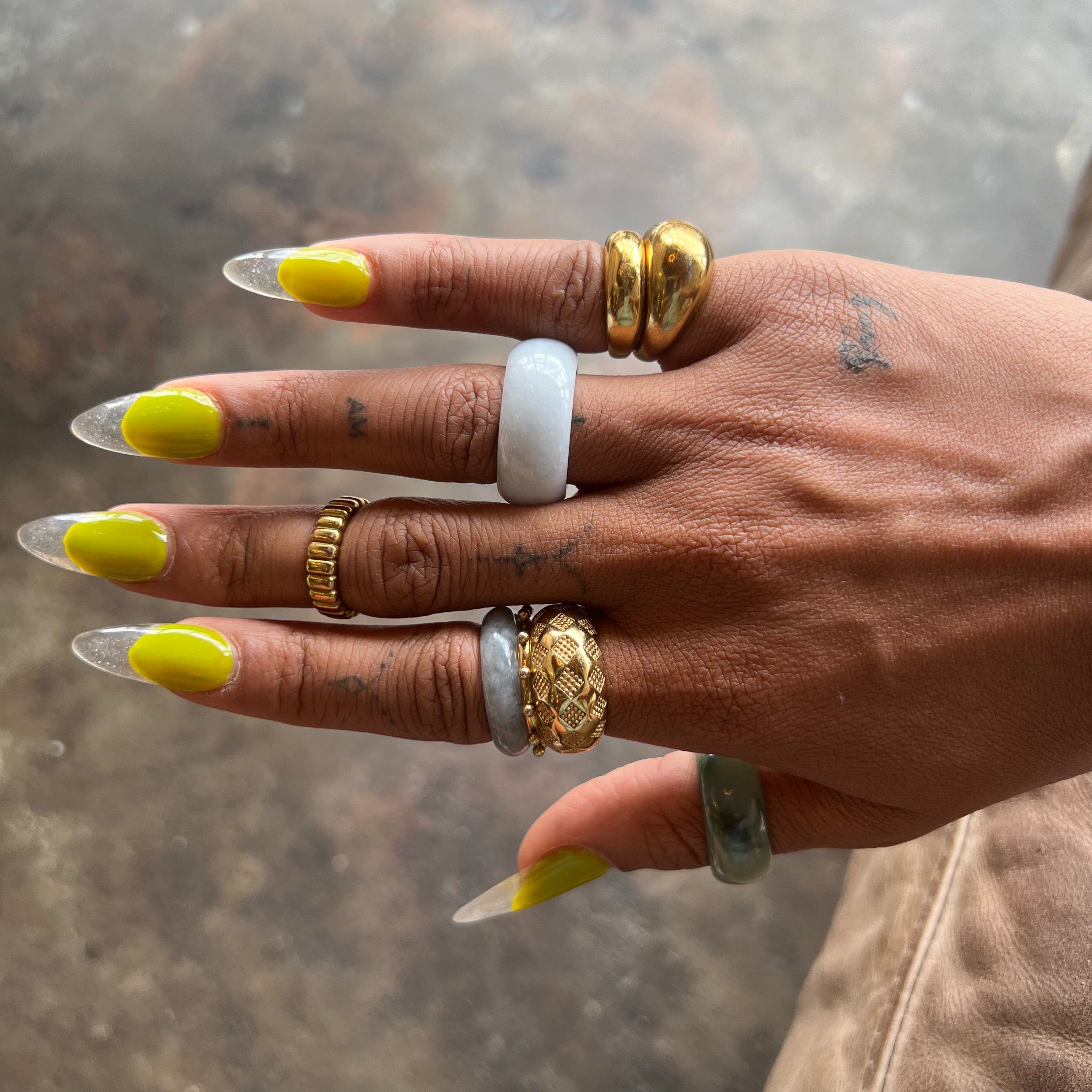 Jade Barrel Ring